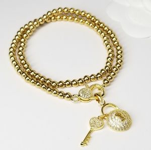 NEW Lock Key Pave CZ Bracelet Choker Necklace